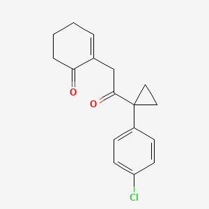 2-{2-[1-(4-Chlorophenyl)cyclopropyl]-2-oxoethyl}cyclohex-2-en-1-one - 918873-17-3