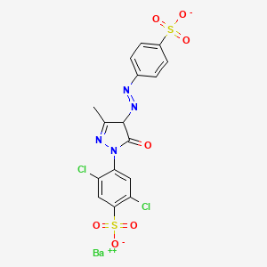 Barium 2,5-dichloro-4-(4,5-dihydro-3-methyl-5-oxo-4-((4-sulphonatophenyl)azo)-1H-pyrazol-1-yl)benzenesulphonate - 84681-81-2