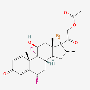 17-Bromo-6beta,9-difluoro-11beta,21-dihydroxy-16alpha-methylpregna-1,4-diene-3,20-dione 21-acetate - 61339-38-6