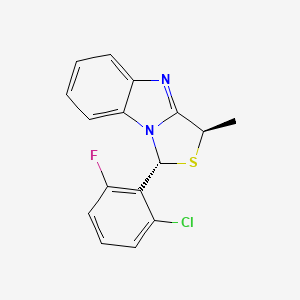 1H,3H-Thiazolo(3,4-a)benzimidazole, 1-(2-chloro-6-fluorophenyl)-3-methyl-, (1R,3R)-rel- - 217322-00-4