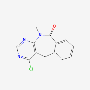 4-Chloro-11-methyl-5,11-dihydro-10H-pyrimido(4,5-c)(2)benzazepin-10-one - 64261-43-4