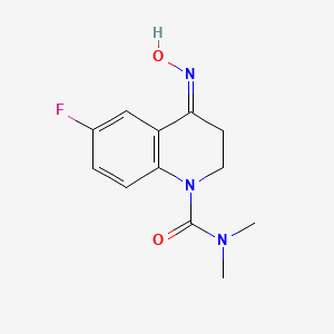 6-Fluoro-4-oximino-1-dimethylcarbamoyl-1,2,3,4-tetrahydroquinoline - 81892-51-5