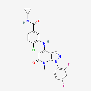 4-Chloro-n-cyclopropyl-3-((1-(2,4-difluorophenyl)-7-methyl-6-oxo-6,7-dihydro-1h-pyrazolo[3,4-b]pyridin-4-yl)amino)benzamide - 