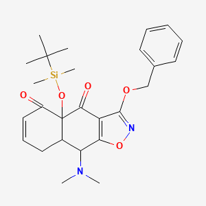(4aS,8aS,9S)-4a-[tert-butyl(dimethyl)silyl]oxy-9-(dimethylamino)-3-phenylmethoxy-8a,9-dihydro-8H-benzo[f][1,2]benzoxazole-4,5-dione - 