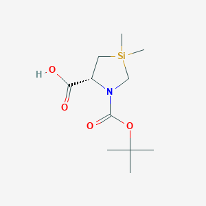 (R)-1-(tert-butoxycarbonyl)-3,3-dimethyl-1,3-azasilolidine-5-carboxylic acid - 268224-29-9