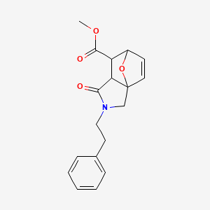 Methyl 1-oxo-2-(2-phenylethyl)-1,2,3,6,7,7a-hexahydro-3a,6-epoxyisoindole-7-carboxylate - 