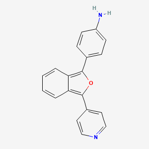 4-[3-(Pyridin-4-yl)-2-benzofuran-1-yl]aniline - 923268-34-2