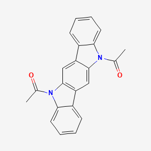 1,1'-(Indolo[3,2-b]carbazole-5,11-diyl)diethanone - 100456-54-0