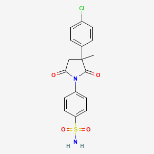 4-(2,5-Dioxo-3-(4-chlorophenyl)-3-methyl-1-pyrrolidinyl)benzenesulfonamide - 28103-45-9