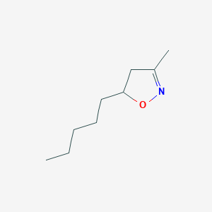 3-Methyl-5-pentyl-4,5-dihydro-1,2-oxazole - 116121-15-4