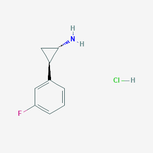 (1S,2R)-2-(3-Fluorophenyl)cyclopropan-1-amine hydrochloride - 