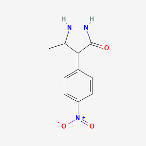 5-Methyl-4-(4-nitrophenyl)pyrazolidin-3-one - 13051-13-3