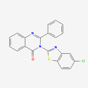 3-(5-chlorobenzo[d]thiazol-2-yl)-2-phenylquinazolin-4(3H)-one - 82450-43-9