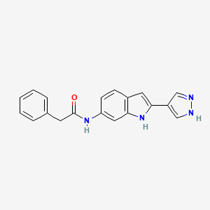 2-Phenyl-N-[2-(1H-pyrazol-4-yl)-1H-indol-6-yl]acetamide - 827318-37-6