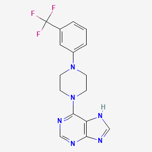 9H-Purine, 6-(4-(alpha,alpha,alpha-trifluoro-m-tolyl)-1-piperazinyl)- - 24932-89-6