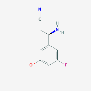 (3R)-3-Amino-3-(5-fluoro-3-methoxyphenyl)propanenitrile - 