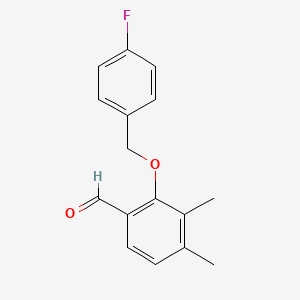 2-((4-Fluorobenzyl)oxy)-3,4-dimethylbenzaldehyde - 