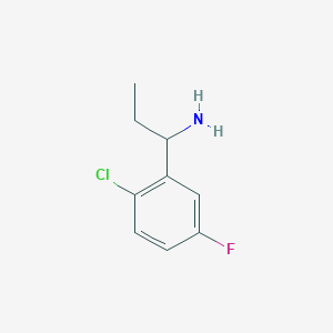 1-(2-Chloro-5-fluorophenyl)propan-1-amine - 