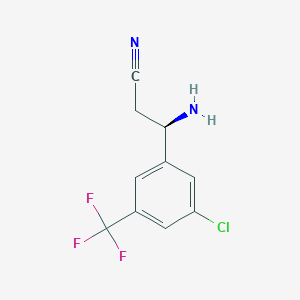 (3R)-3-Amino-3-[5-chloro-3-(trifluoromethyl)phenyl]propanenitrile - 