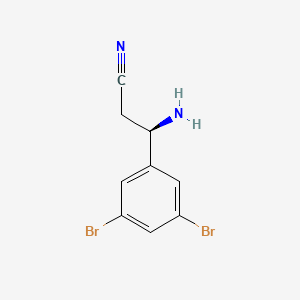 (3R)-3-Amino-3-(3,5-dibromophenyl)propanenitrile - 