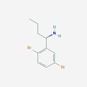 (S)-1-(2,5-Dibromophenyl)butan-1-amine - 