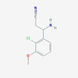 3-Amino-3-(2-chloro-3-methoxyphenyl)propanenitrile - 