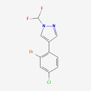 4-(2-Bromo-4-chlorophenyl)-1-(difluoromethyl)-1H-pyrazole - 