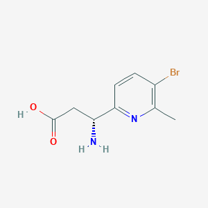 (3R)-3-Amino-3-(5-bromo-6-methylpyridin-2-YL)propanoic acid - 