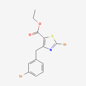 Ethyl 2-bromo-4-(3-bromobenzyl)thiazole-5-carboxylate - 
