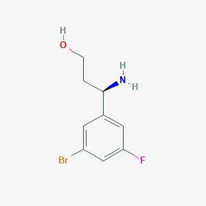 (3R)-3-Amino-3-(3-bromo-5-fluorophenyl)propan-1-OL - 