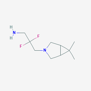 3-{6,6-Dimethyl-3-azabicyclo[3.1.0]hexan-3-yl}-2,2-difluoropropan-1-amine - 