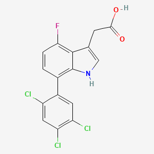 4-Fluoro-7-(2,4,5-trichlorophenyl)indole-3-acetic acid - 