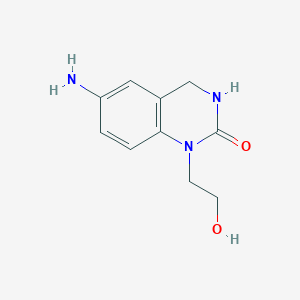 6-Amino-1-(2-hydroxyethyl)-1,2,3,4-tetrahydroquinazolin-2-one - 