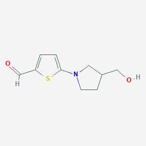 5-[3-(Hydroxymethyl)pyrrolidin-1-YL]thiophene-2-carbaldehyde - 