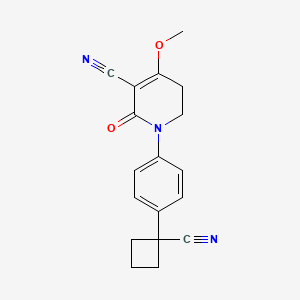 1-(4-(1-Cyanocyclobutyl)phenyl)-4-methoxy-2-oxo-1,2,5,6-tetrahydropyridine-3-carbonitrile - 