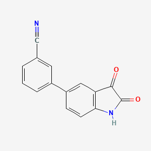 3-(2,3-Dioxoindolin-5-yl)benzonitrile - 