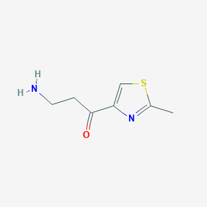 3-Amino-1-(2-methyl-1,3-thiazol-4-YL)propan-1-one - 