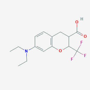 7-(Diethylamino)-2-(trifluoromethyl)-3,4-dihydro-2H-1-benzopyran-3-carboxylic acid - 