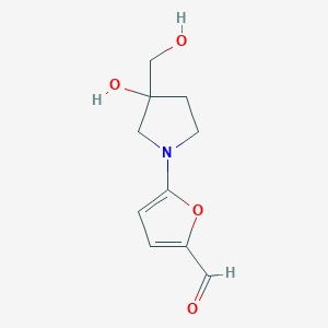 5-[3-Hydroxy-3-(hydroxymethyl)pyrrolidin-1-yl]furan-2-carbaldehyde - 