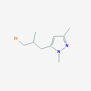 5-(3-bromo-2-methylpropyl)-1,3-dimethyl-1H-pyrazole - 