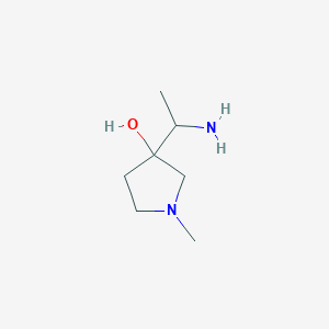 3-(1-Aminoethyl)-1-methylpyrrolidin-3-ol - 