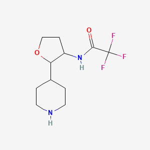 2,2,2-Trifluoro-N-[2-(piperidin-4-yl)oxolan-3-yl]acetamide - 