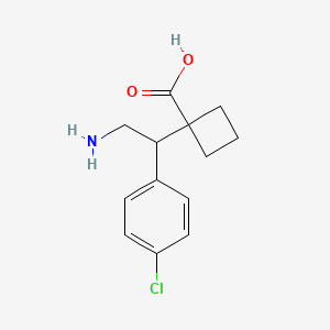 1-[2-Amino-1-(4-chlorophenyl)ethyl]cyclobutane-1-carboxylic acid - 