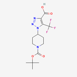 1-{1-[(tert-butoxy)carbonyl]piperidin-4-yl}-5-(trifluoromethyl)-1H-1,2,3-triazole-4-carboxylic acid - 