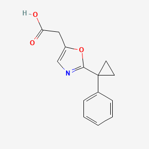 2-[2-(1-Phenylcyclopropyl)-1,3-oxazol-5-yl]acetic acid - 