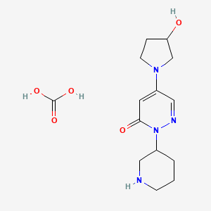 Carbonic acid;5-(3-hydroxypyrrolidin-1-yl)-2-piperidin-3-ylpyridazin-3-one - 