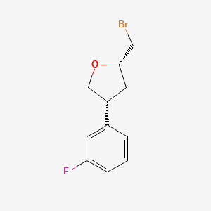 (2S,4R)-2-(Bromomethyl)-4-(3-fluorophenyl)oxolane - 