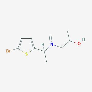 1-{[1-(5-Bromothiophen-2-yl)ethyl]amino}propan-2-ol - 