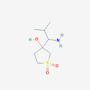 3-(1-Amino-2-methylpropyl)-3-hydroxy-1lambda6-thiolane-1,1-dione - 