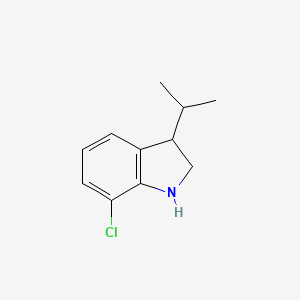 7-Chloro-3-(propan-2-YL)-2,3-dihydro-1H-indole - 